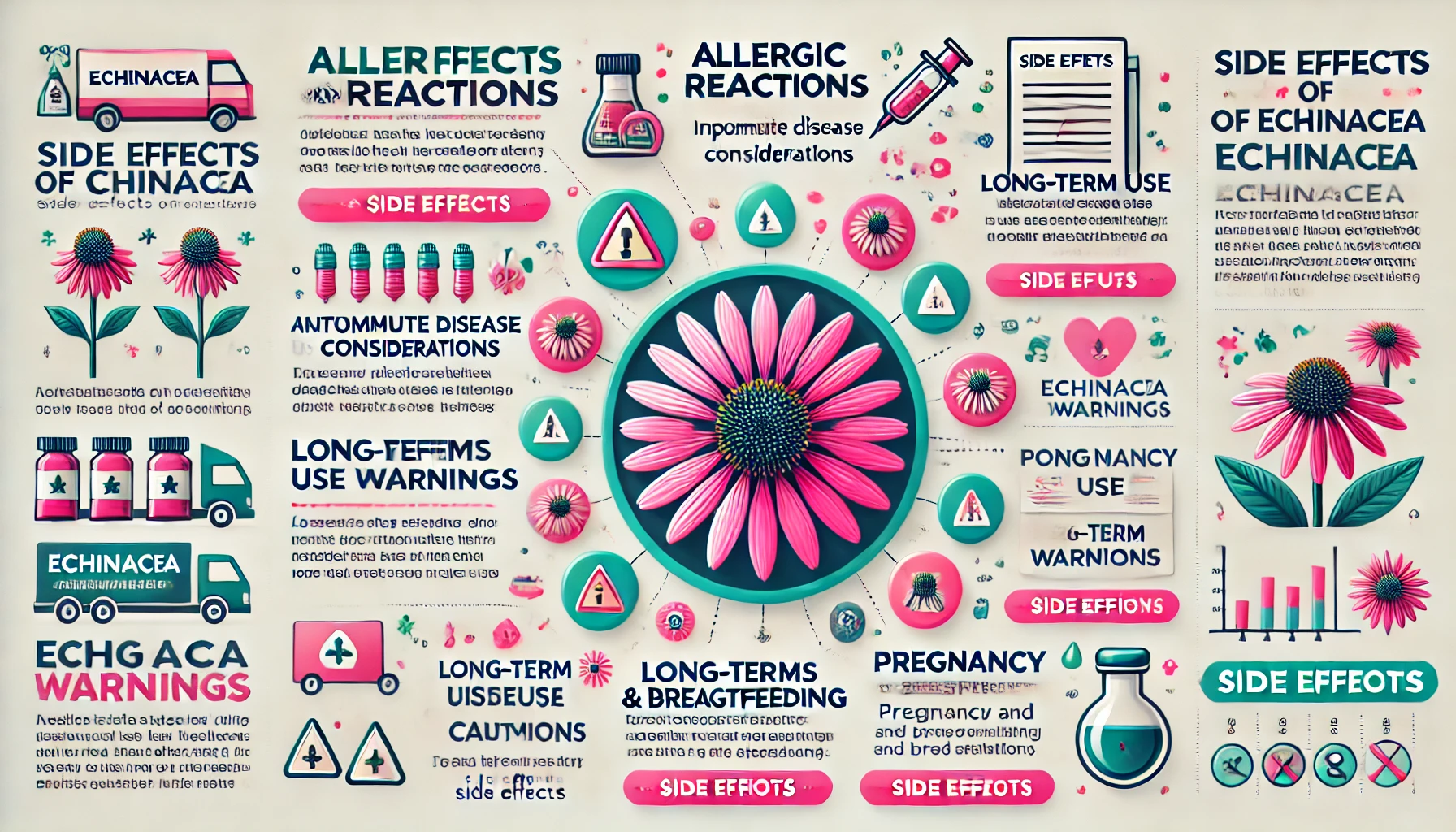에키네시아의 부작용 및 주의사항