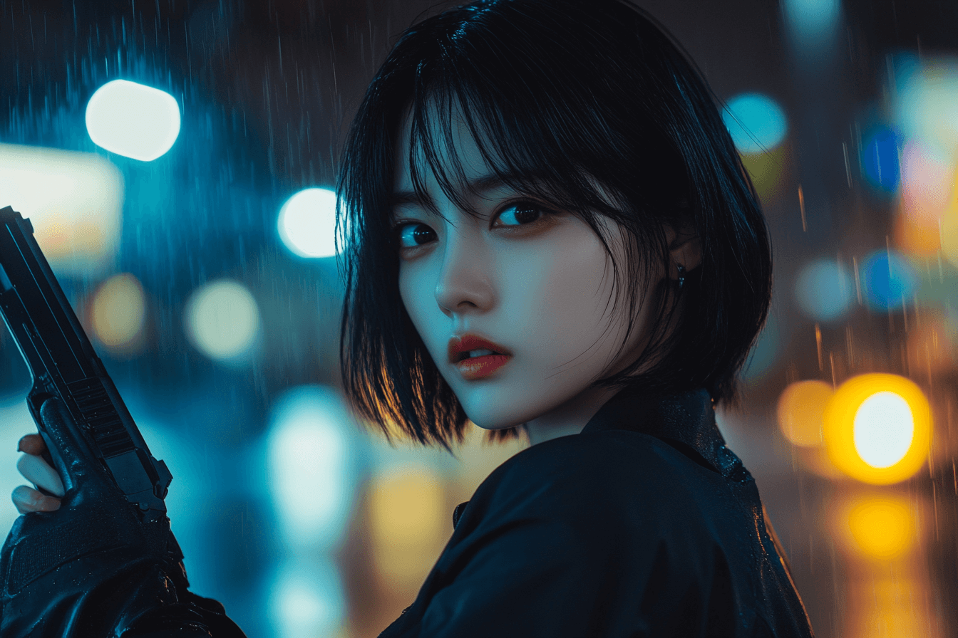 총을-들고-있는-여성-이미지