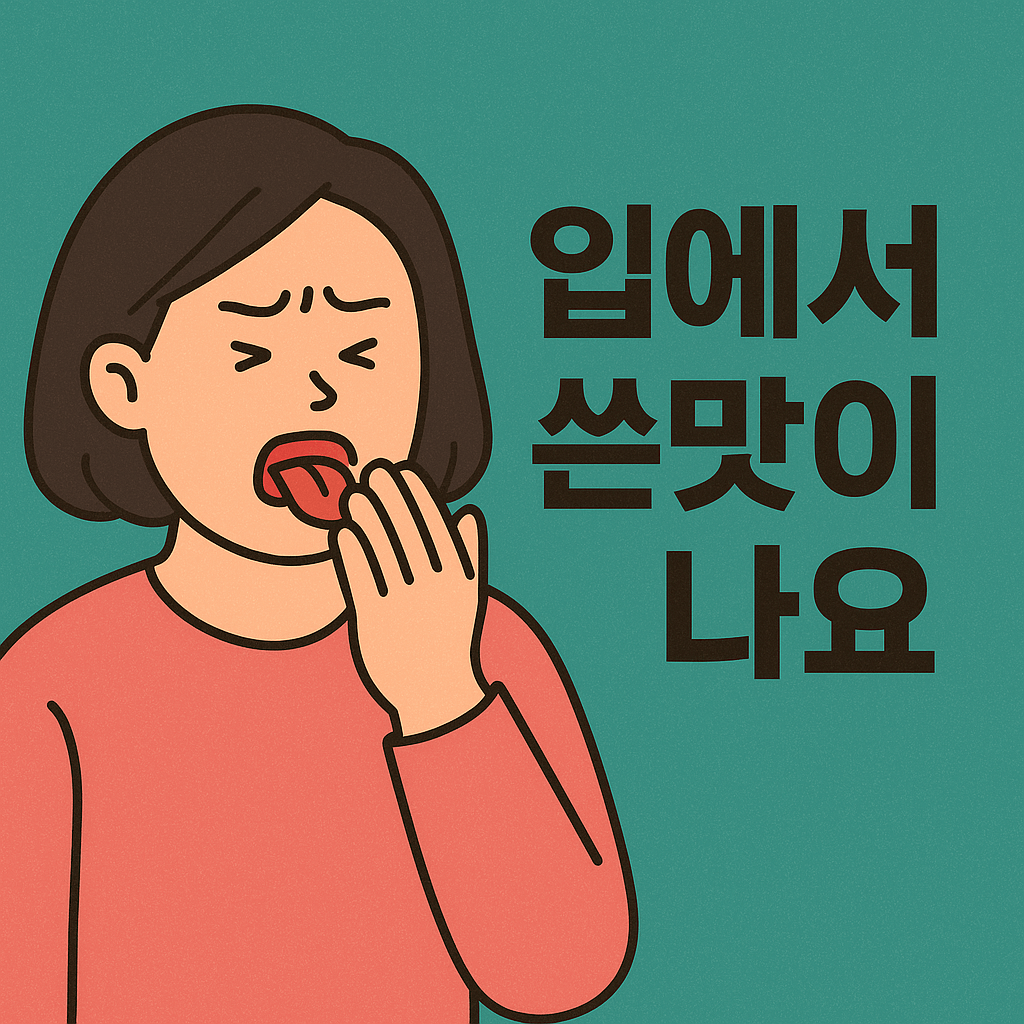 입에서 쓴맛이 나요