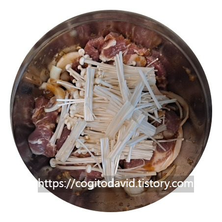 팽이버섯-불고기