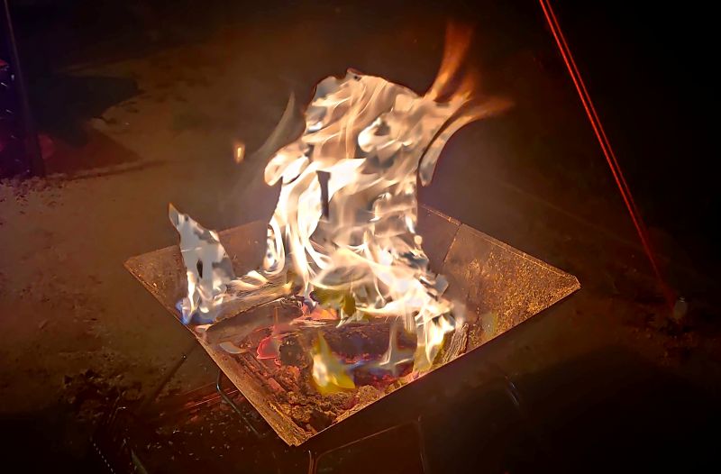 화로대에 불멍