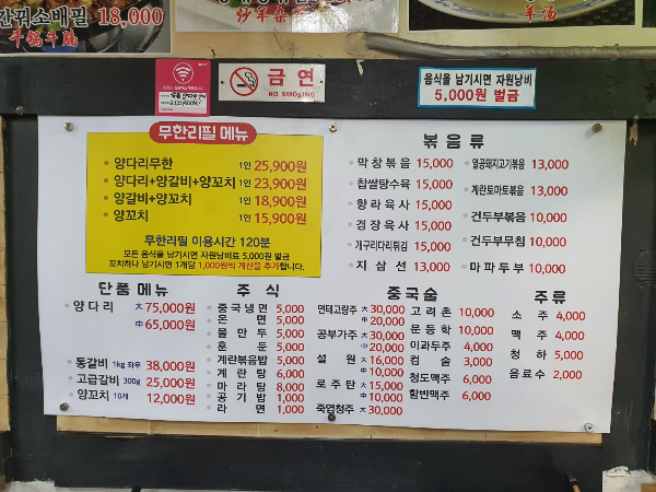 메뉴판