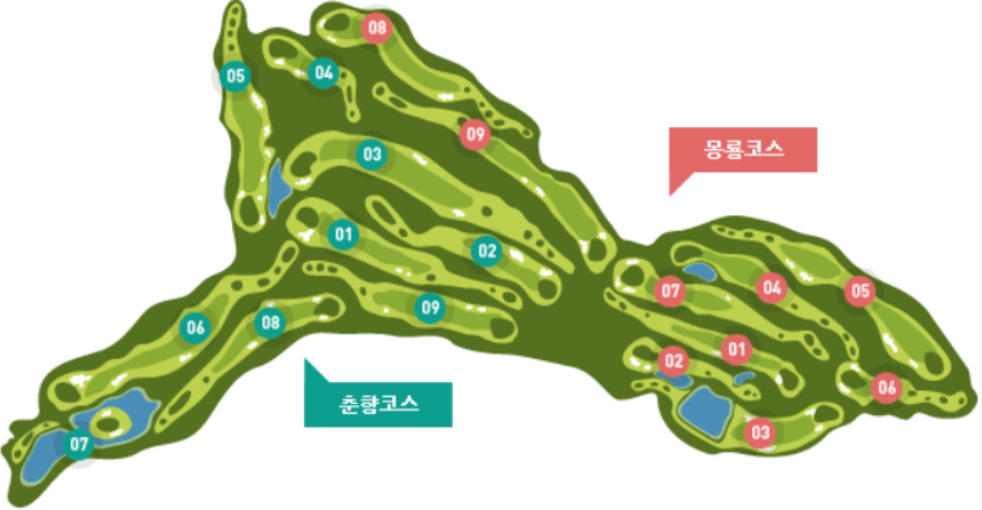 남원 상록 cc 코스