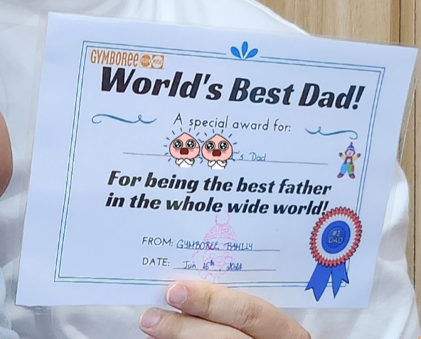 world's best dad 상장