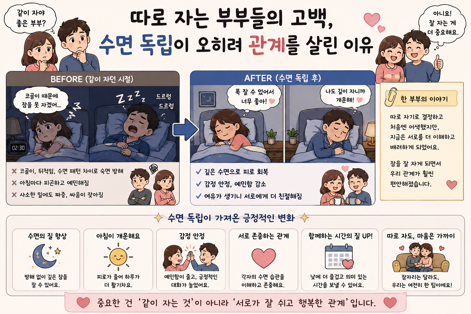 따로 자는 부부들의 고백