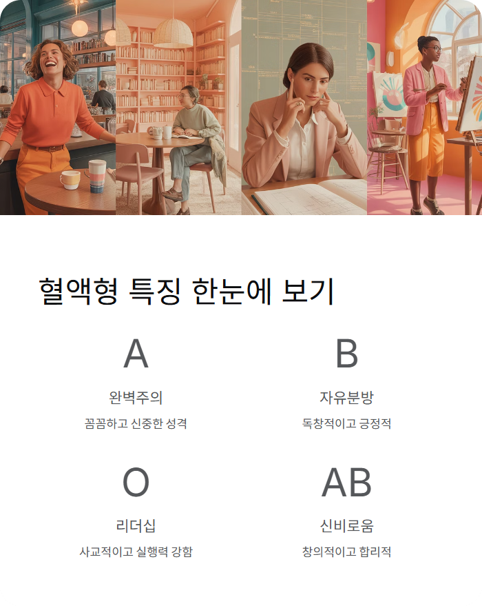 혈액형별 성격테스트 총정리, A·B·O·AB형 특징 완벽 분석!