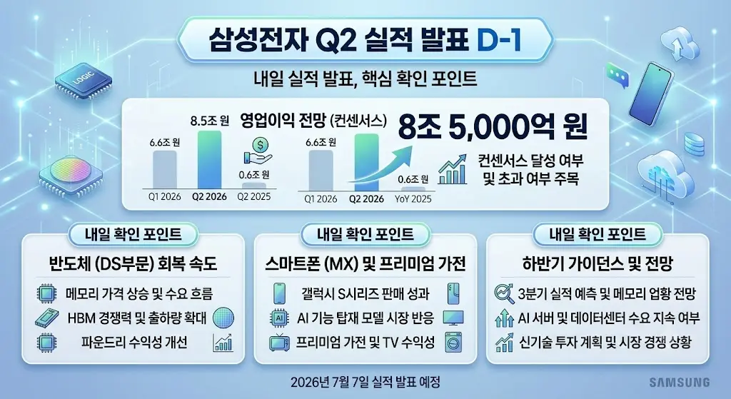 삼성전자 영업이익 전망 ８조５０００억원 인포그래픽