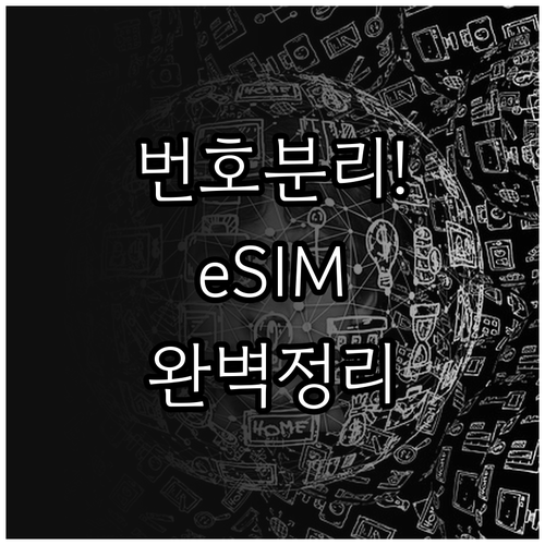 업무용 개인용 번호 분리하기 알뜰폰 ..