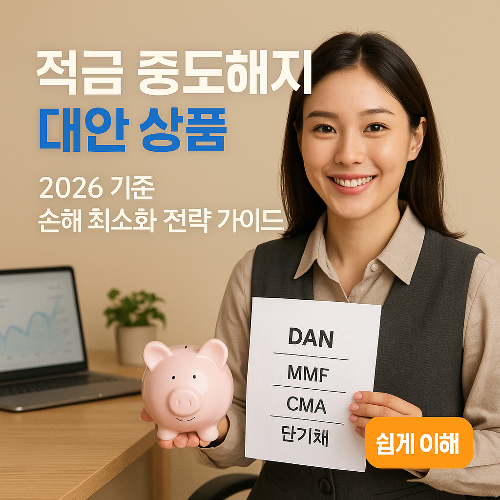 적금 중도해지 대안 상품 | 2026 기준 손해 최소화 전략 가이드