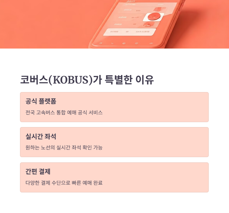 고속버스 예매, 왜 코버스일까?