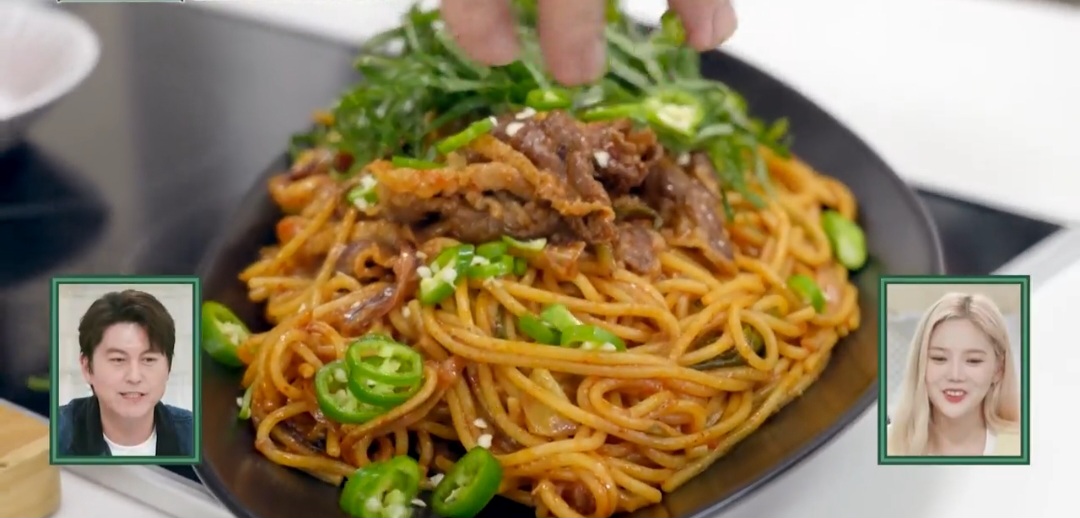 편스토랑차돌볶음파스타레시피