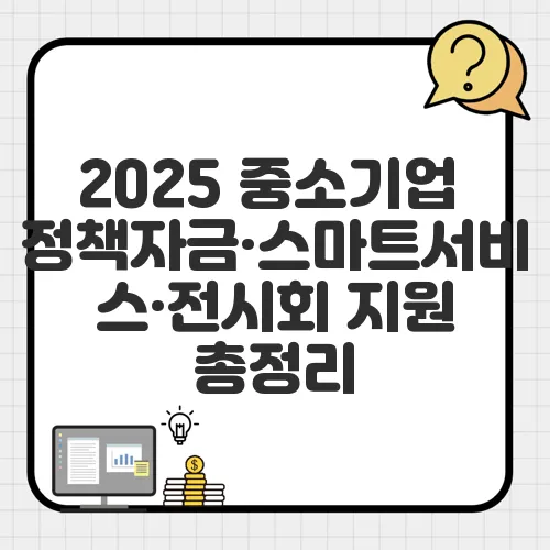 2025 중소기업 정책자금·스마트서비스·전시회 지원 총정리