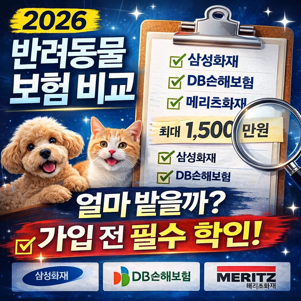 2026 반려동물 보험 비교, 실제 보장금액 얼마나 받을까?