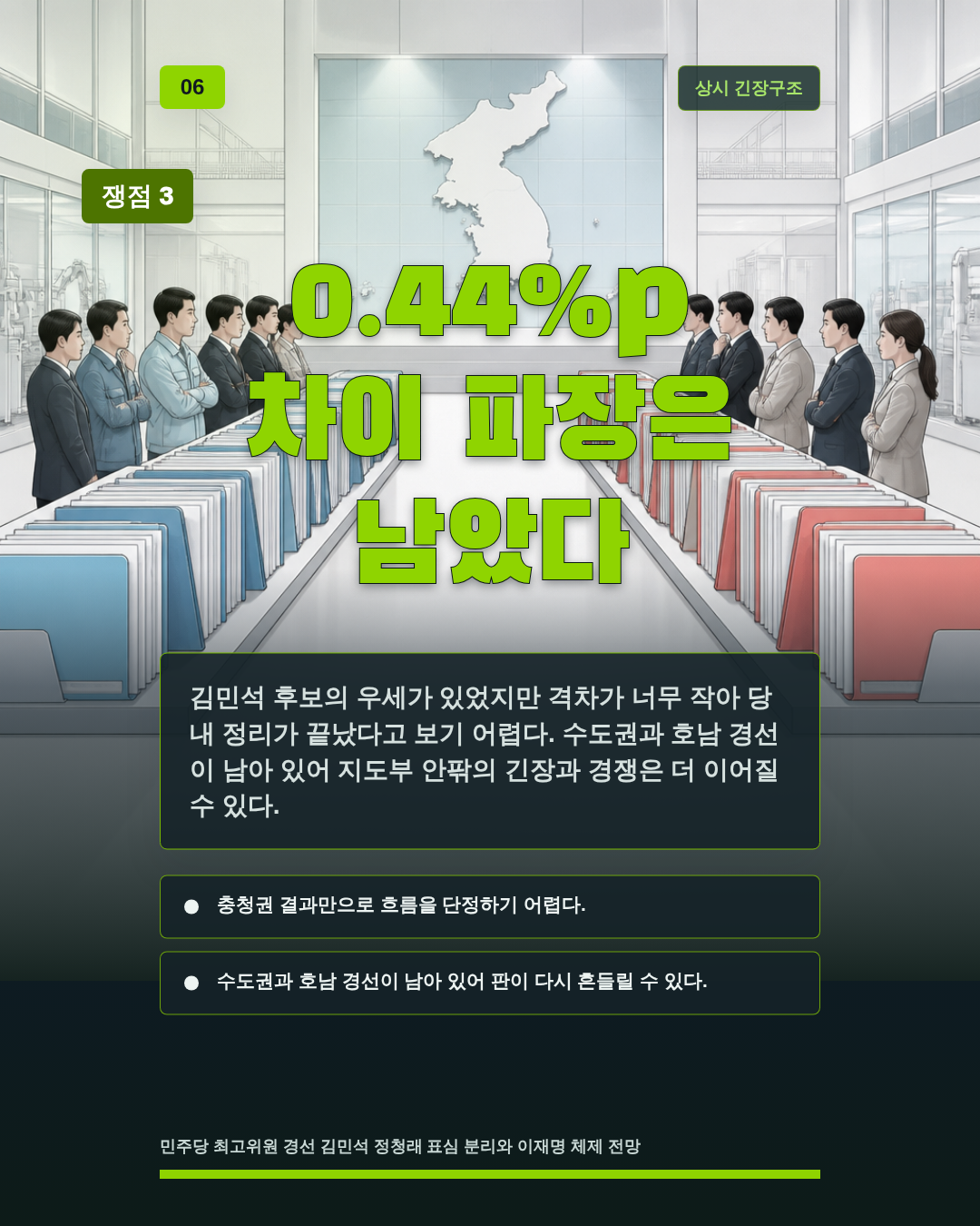 0.44%p 차이 파장은 남았다