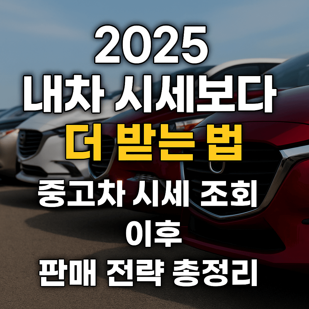 내차 시세 조회, 내차 시세보다 더 받는 법