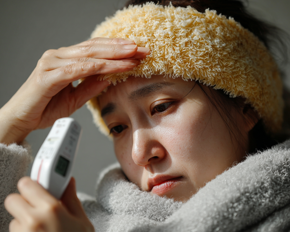 38℃ 이상의 고열, 극심한몸살, 심한 두통, 오한, 독감증상, 고열, 독감예방