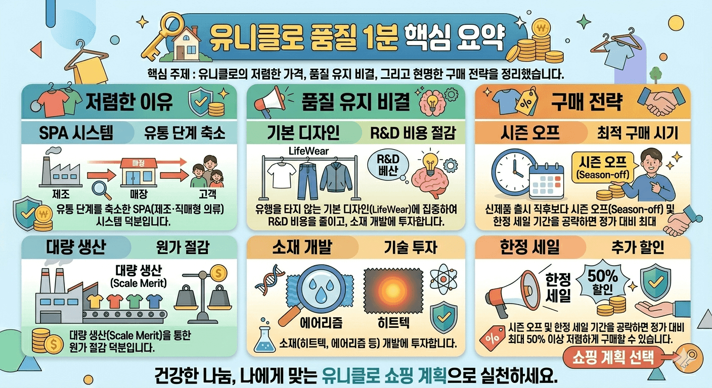유니클로 품질은 좋은데 왜 쌀까?