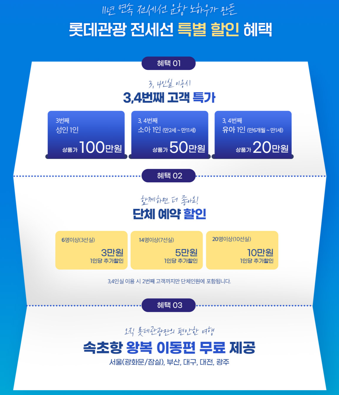 롯데관광 크루즈 전세선 특별 할인 혜택