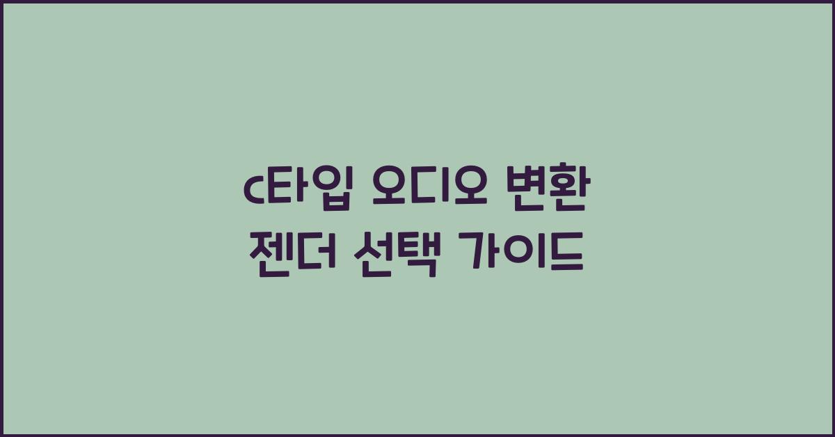 c타입 오디오 변환 젠더