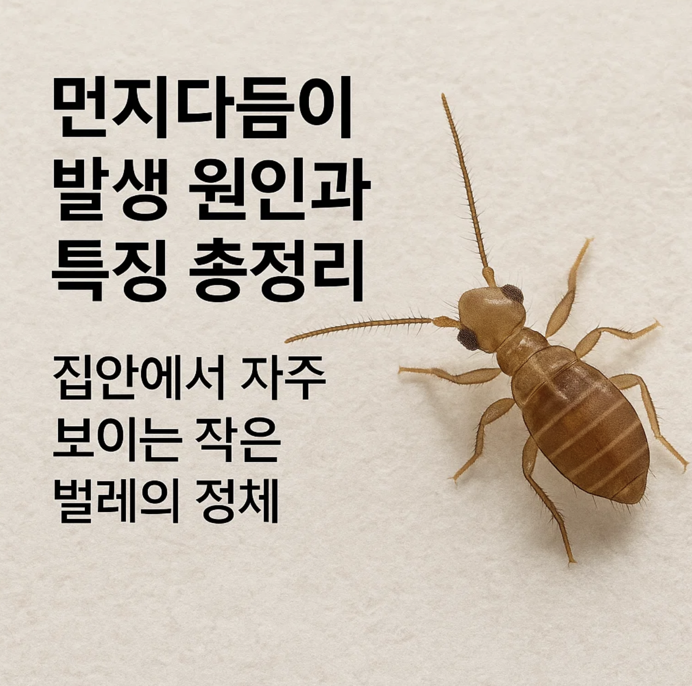먼지다듬이 발생 원인과 특징 총정리 &ndash; 집안에서 자주 보이는 작은 벌레의 정체