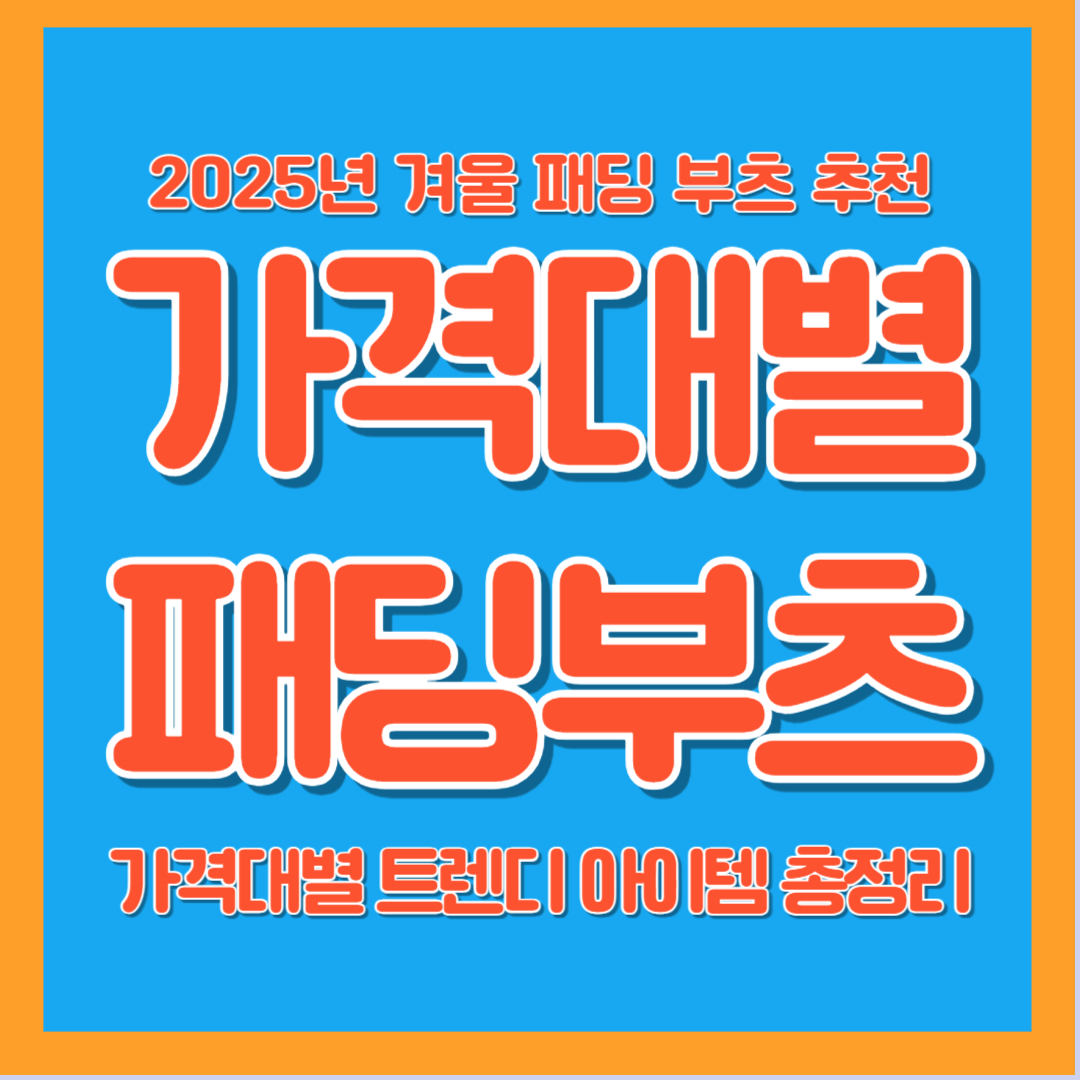 가격대별 패딩부츠 아이템 총정리