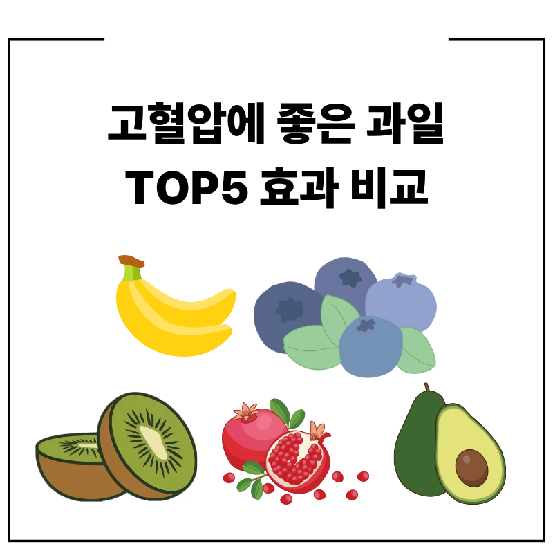 고혈압에 좋은 과일 TOP5 효과 비교