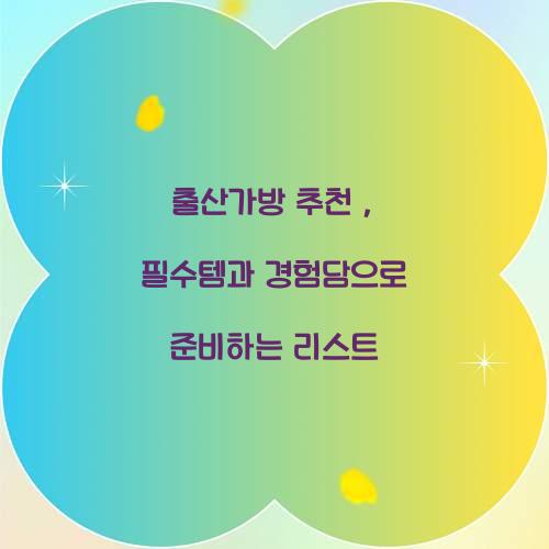 출산가방 추천