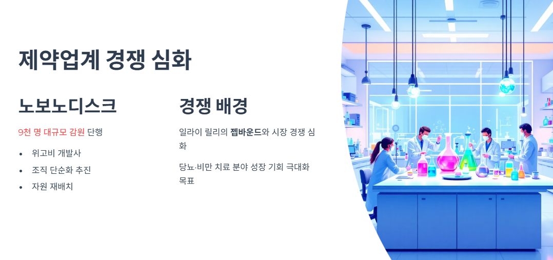제약사 노보노디스크의 대규모 감원
