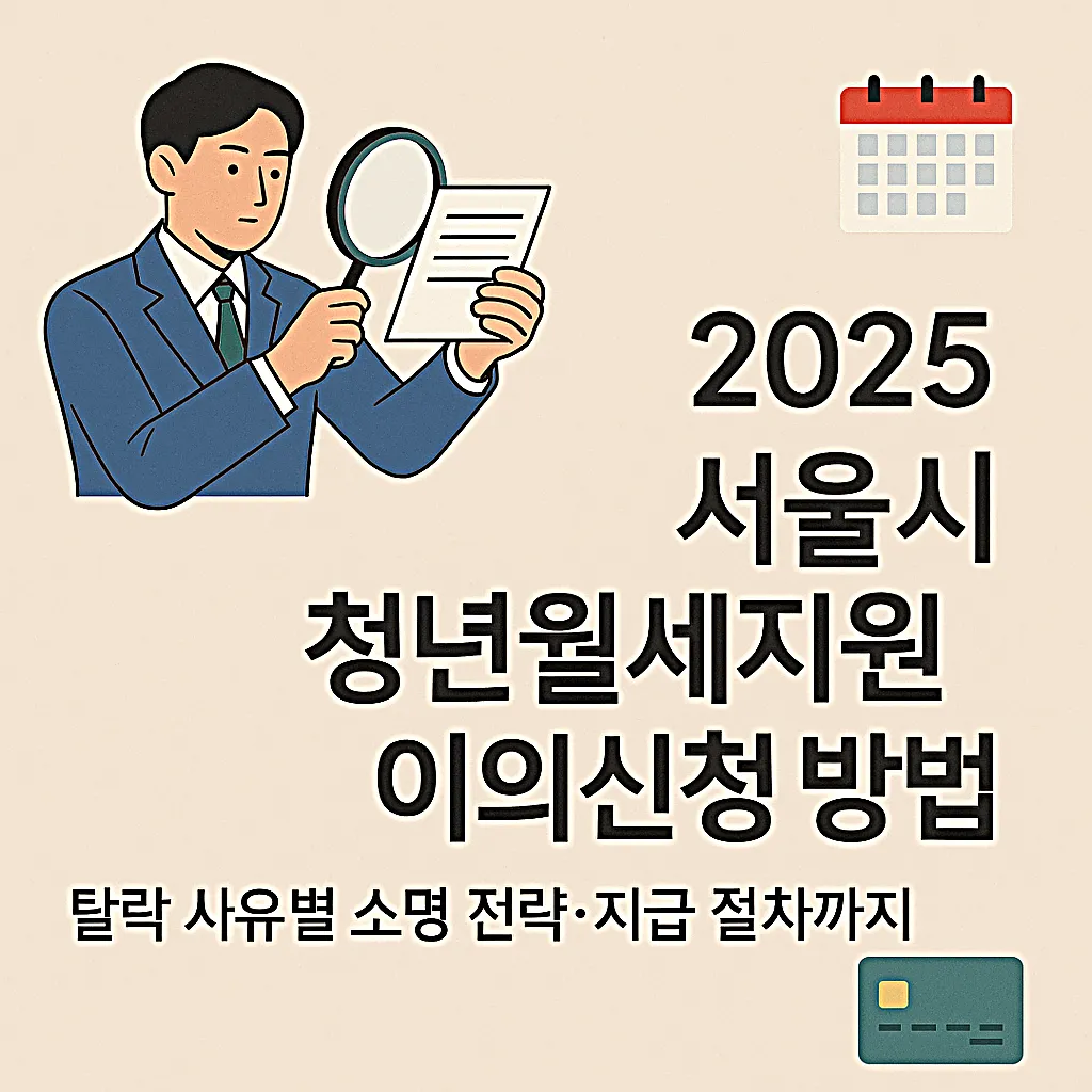 서울시 청년월세지원 탈락 이의신청