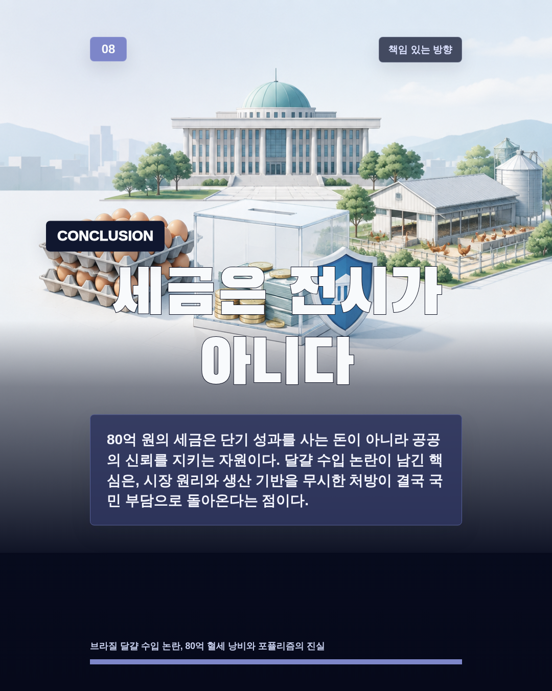 세금은 전시가 아니다