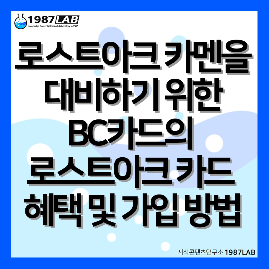 로스트아크 카멘을 대비하기 위한 BC카드의 로스트아크 카드 혜택 및 가입 방법