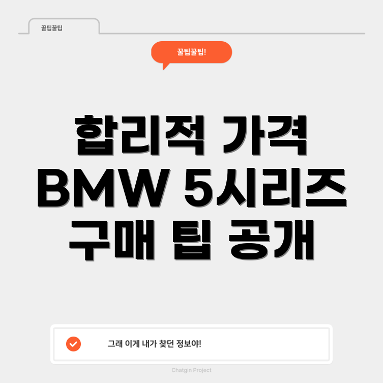BMW 5시리즈 중고차