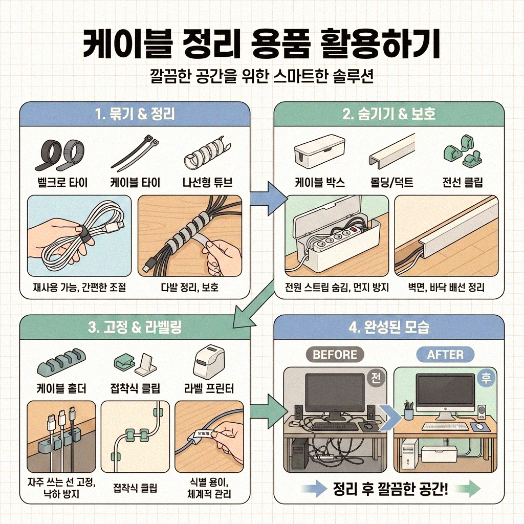 전기코드 깔끔하게 정리하는 우리집 비결