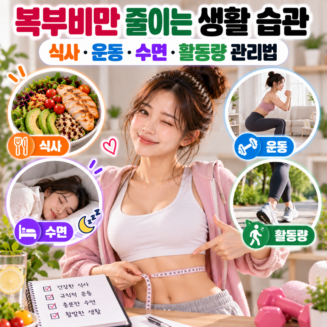 복부비만 줄이는 생활 습관