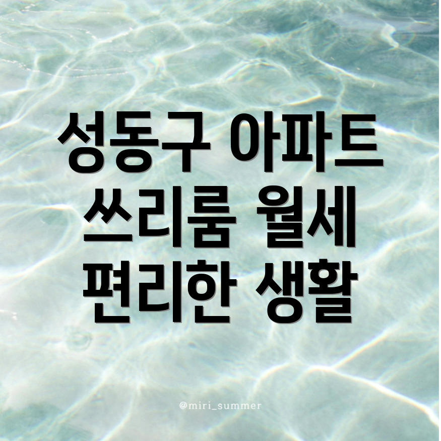 금호동1가 쓰리룸 월세