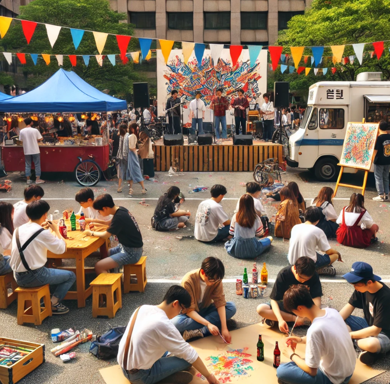 한국 유명한 대학 축제 사진