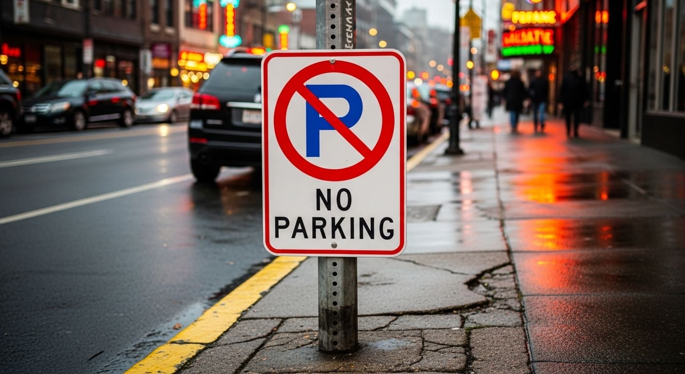 주정차 과태료 고지서가 차량에 부착된 모습