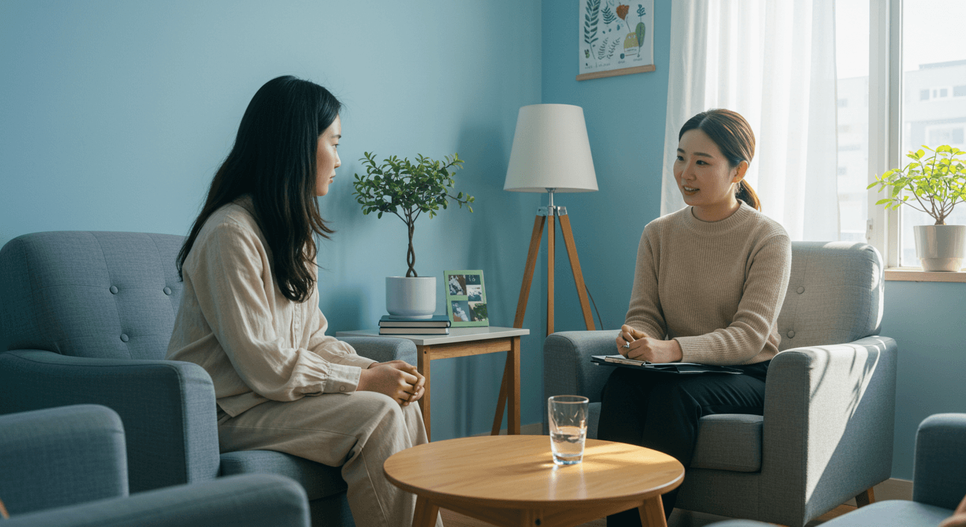 상담 중인 여성