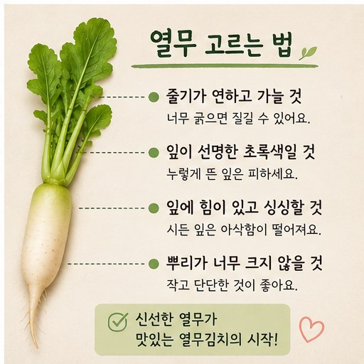 열무김치 맛있게 담그기