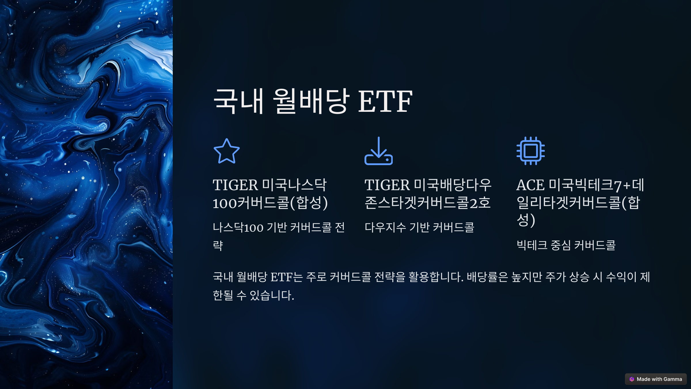 국내 월배당 ETF