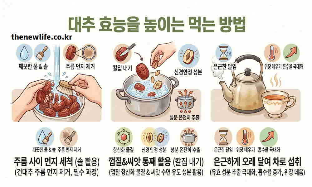 대추 효능 높이는 먹는 방법