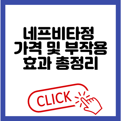 네프비타정 가격 및 부작용 효과 총정리