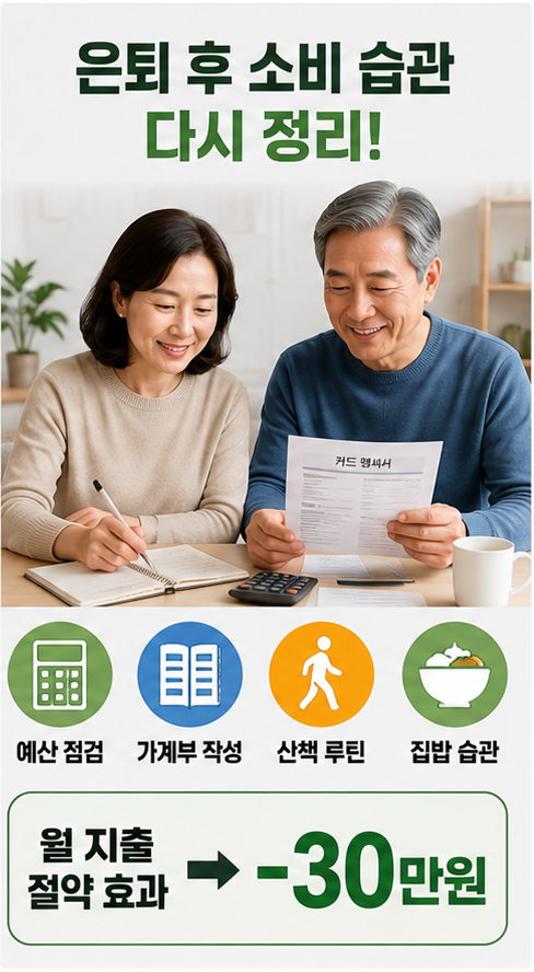 노후 지출 줄이는 은퇴 소비 습관 정리