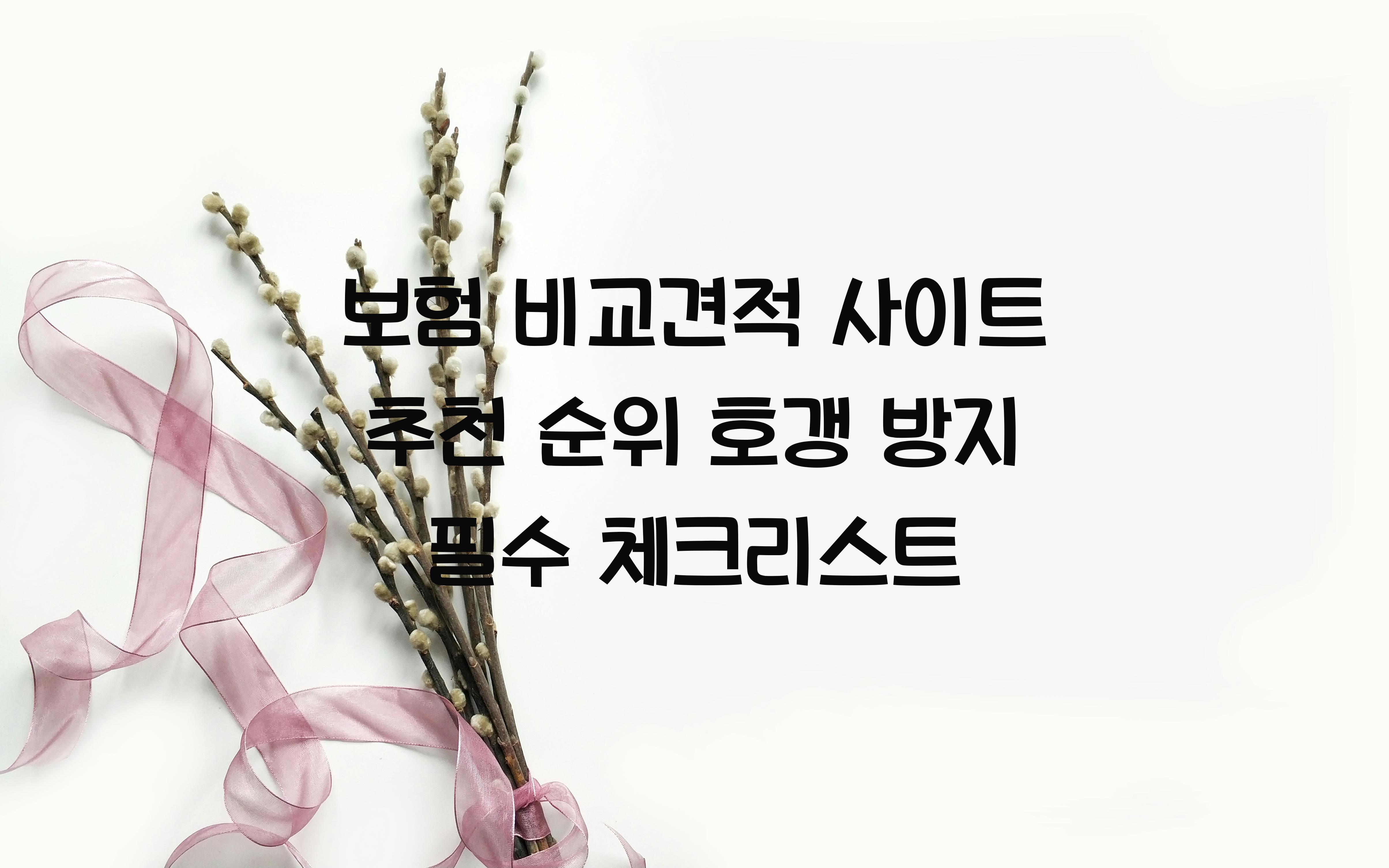 보험 비교견적 사이트
