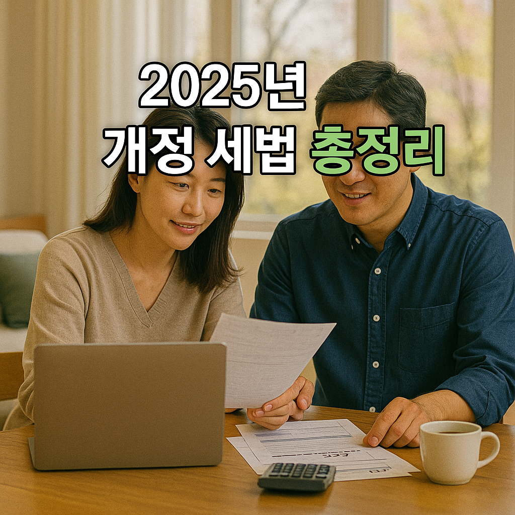 2025년 세법 개정안을 검토하는 부부
