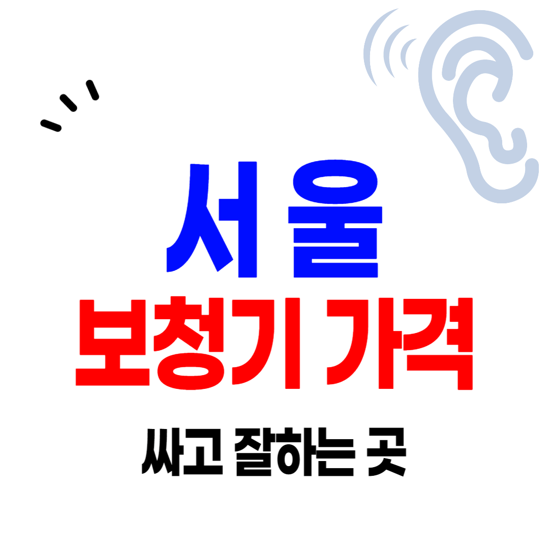 서울 보청기 가격 싼 곳 잘하는 센터 추천 지원금 할인 비교