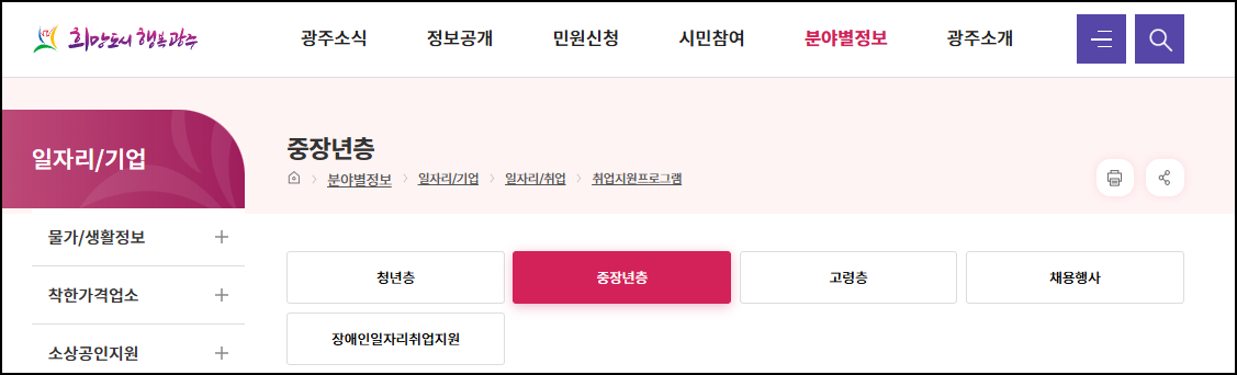 광주시청-홈페이지