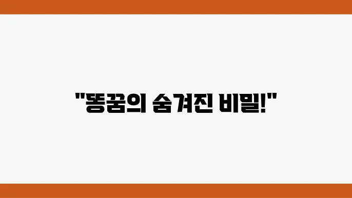 똥을싸는꿈 해몽 꿈에서 똥을 싸는 것의 의미는 정리