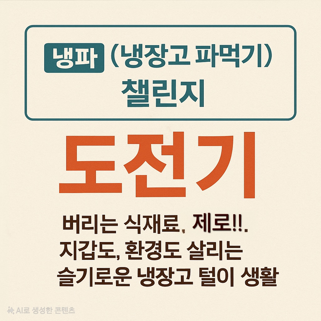 냉파(냉장고 파먹기) 챌린지 도전기