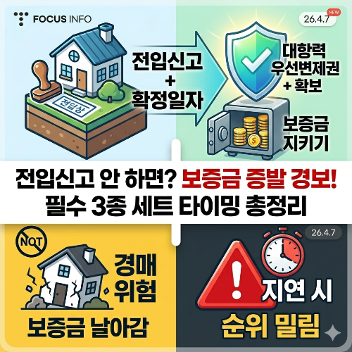 전입신고 안 하면 생기는 문제 (확정일자 타이밍 총정리)